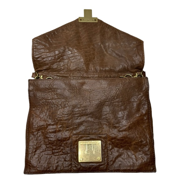 Tory Burch | Tory Burch Dayton Envelope Clutch in Brown Leather - Picture 8 of 13